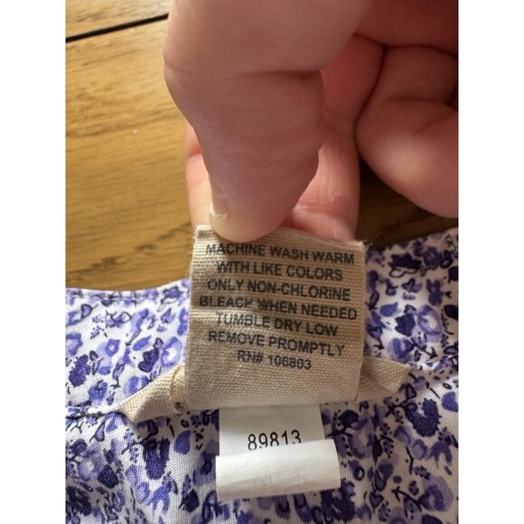 Duluth Trading Shirt Women Size XXL Purple Floral Button Up Casual Comfort - Picture 9 of 11